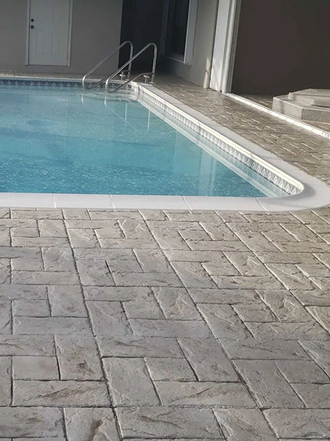 stamped concrete pool deck creative resurfacing solutions Decorative concrete