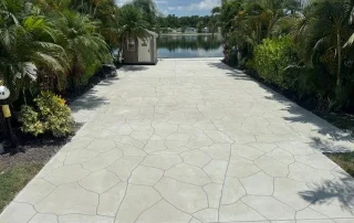 creative resurfacing lakefront driveway