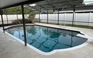 enclosed pool deck