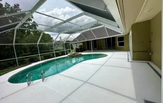 enclosed resurfaced pool deck