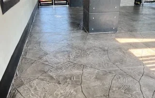 indoor stamped concrete floor