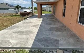 large backyard patio