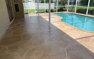 light brown pool deck
