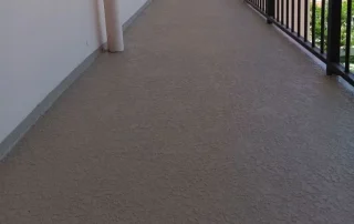 resurfaced hotel walkway
