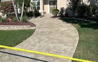 stamped concrete walkway