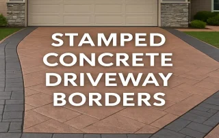 Stamped concrete driveway borders