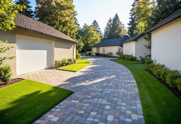 stamped concrete pathwalk